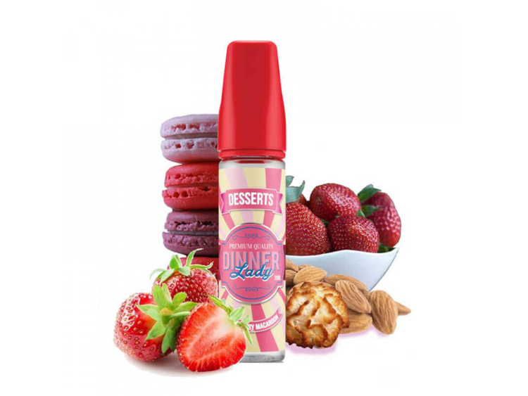 Dinner Lady - Strawberry Macaroon (60 ML) Likit