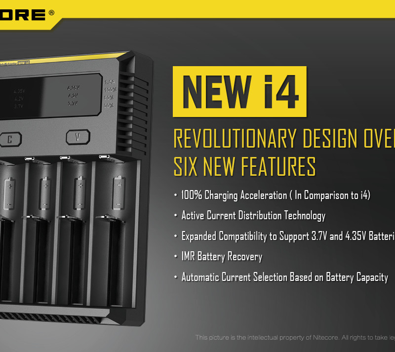 Nitecore Intellicharger New i4 Li-ion 18650 Pil Şarj Aleti